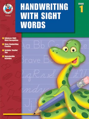cover image of Handwriting with Sight Words, Grade 1